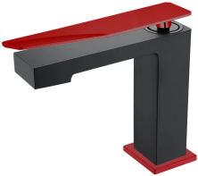 Boheme Смеситель для раковины Q, черный\красный 141-BR.2