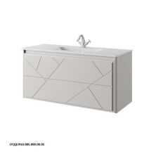 Caprigo Тумба с раковиной TIBET - LOTTO 115 см, белая, эмаль