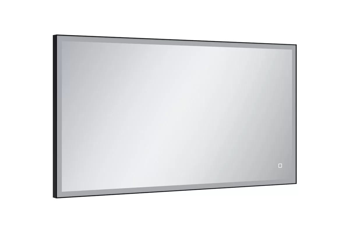 Приобрести continent зеркало с подсветкой solid black 110х60 см, черное