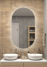 Continent Зеркало с подсветкой Fleur 70х120 см, белое