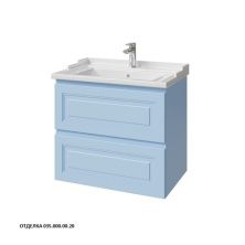 Caprigo Тумба с раковиной WALES 70 см, голубая, эмаль