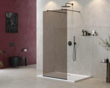 Cezares Душевая перегородка LIBERTA 100 см, бронза\черный LIBERTA-L-2-100-120-BR-NERO