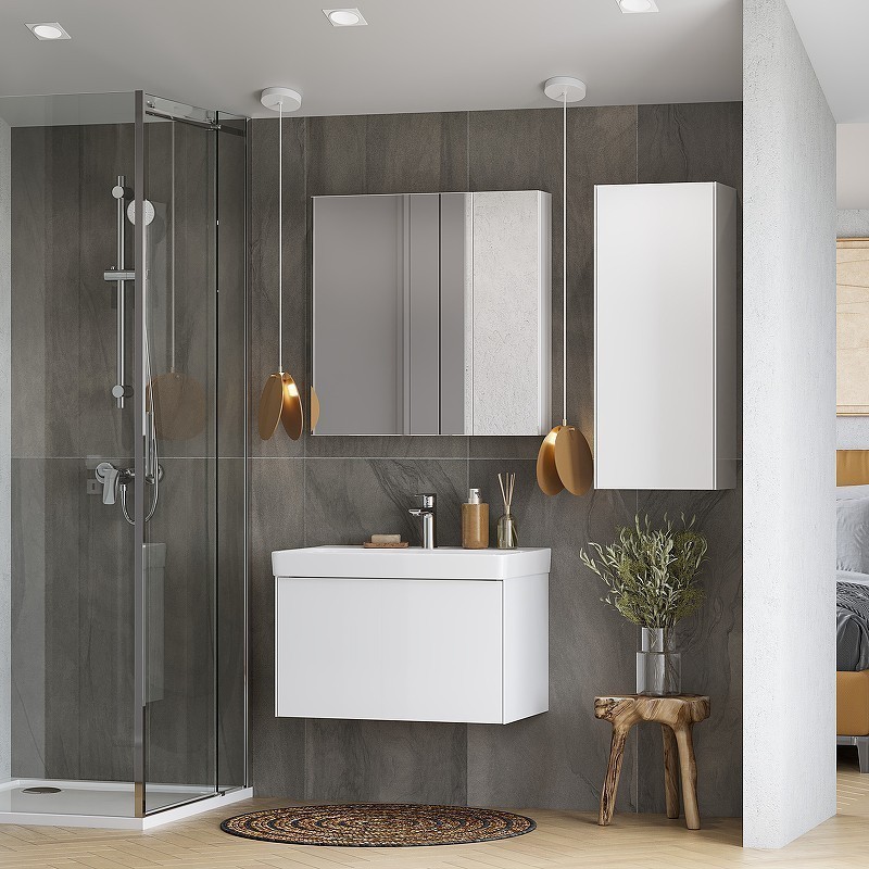 Приобрести тумба подвесная акватон асти 70 с раковиной, белый