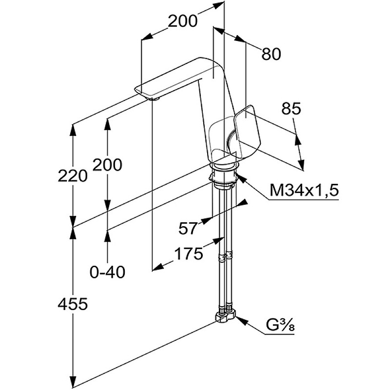 Приобрести kludi смеситель для раковины ameo, 220мм, хром 410240575