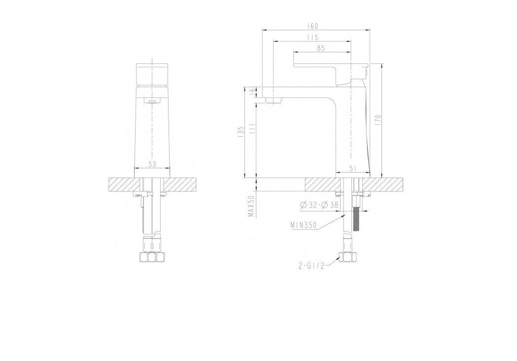 Приобрести смеситель для раковины bravat riffle-f172106c