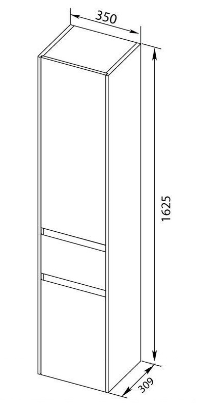 Приобрести aquanet пенал бруклин 35 см, белый
