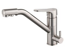 Смеситель для кухни ViEiR Kitchen 190 мм, с подключением к фильтру, сатин V15001G