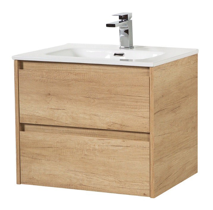 Приобрести тумба подвесная с раковиной belbagno kraft-700-2c-so-rnn 70 см, rovere nebrasca nature