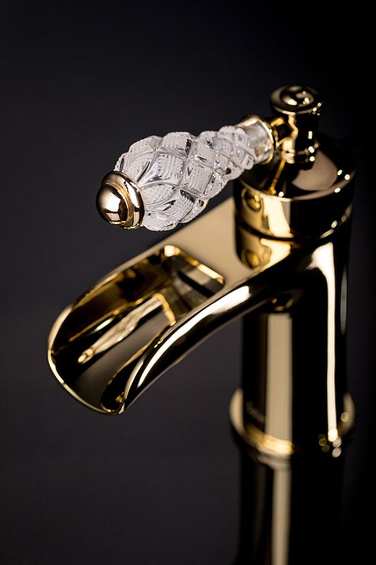 Приобрести boheme смеситель для раковины vogue, золото, кристаллы 211-crst