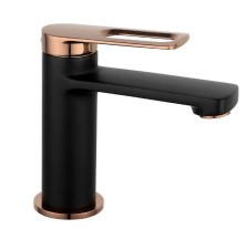 Cмеситель для раковины ViEiR Bacio 143 мм, черный\золото V293511CL