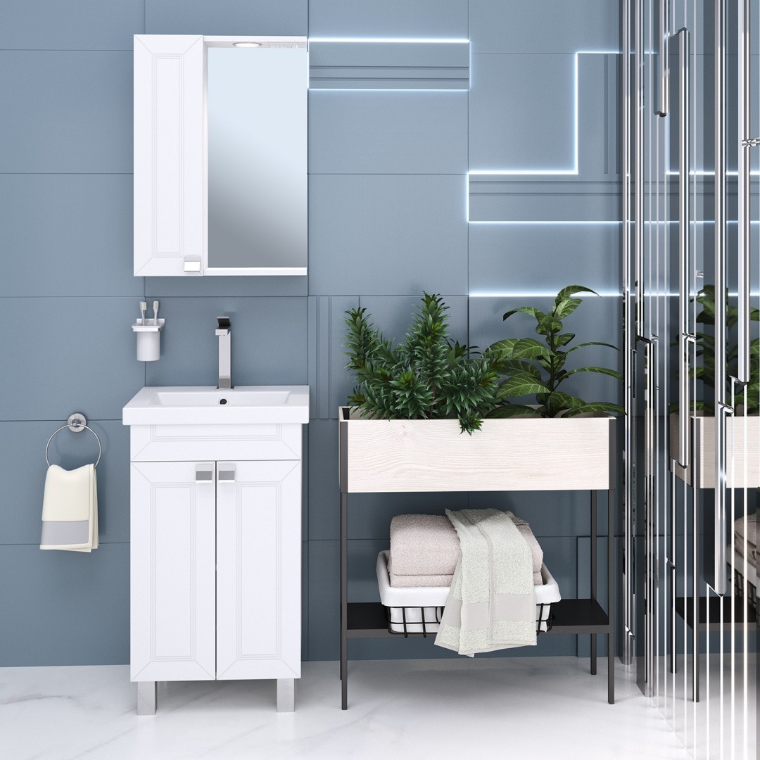 Приобрести зеркальный шкаф ostin 50см. левый