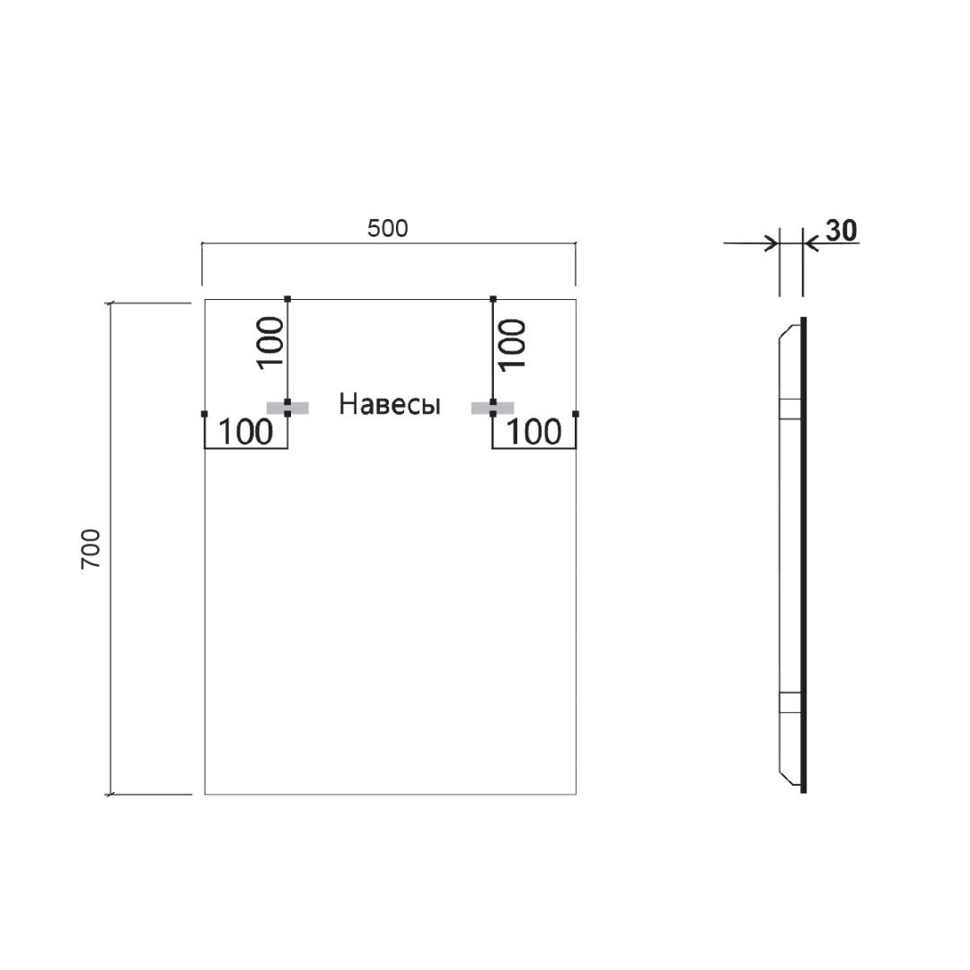 Приобрести vincea зеркало 50х70 см, с led подсветкой, сенсор, диммер, подагрев, черное vlm-3vn500b-2