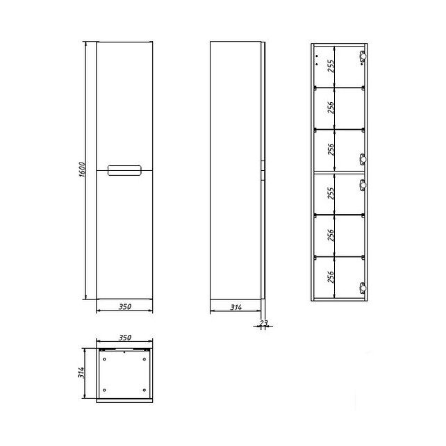 Приобрести caprigo пенал termin-albero 35 см, палисандр, шпон
