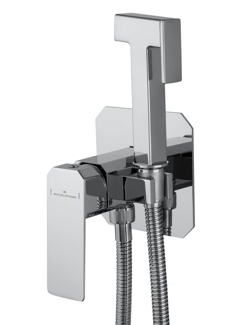 Приобрести смеситель с гигиеническим душем встраиваемый wonzon & woghand diamond, хром (ww-88829011-cr)