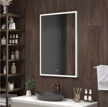 Continent Зеркало с подсветкой Frame 70х100 см, сенсорный включатель, серое