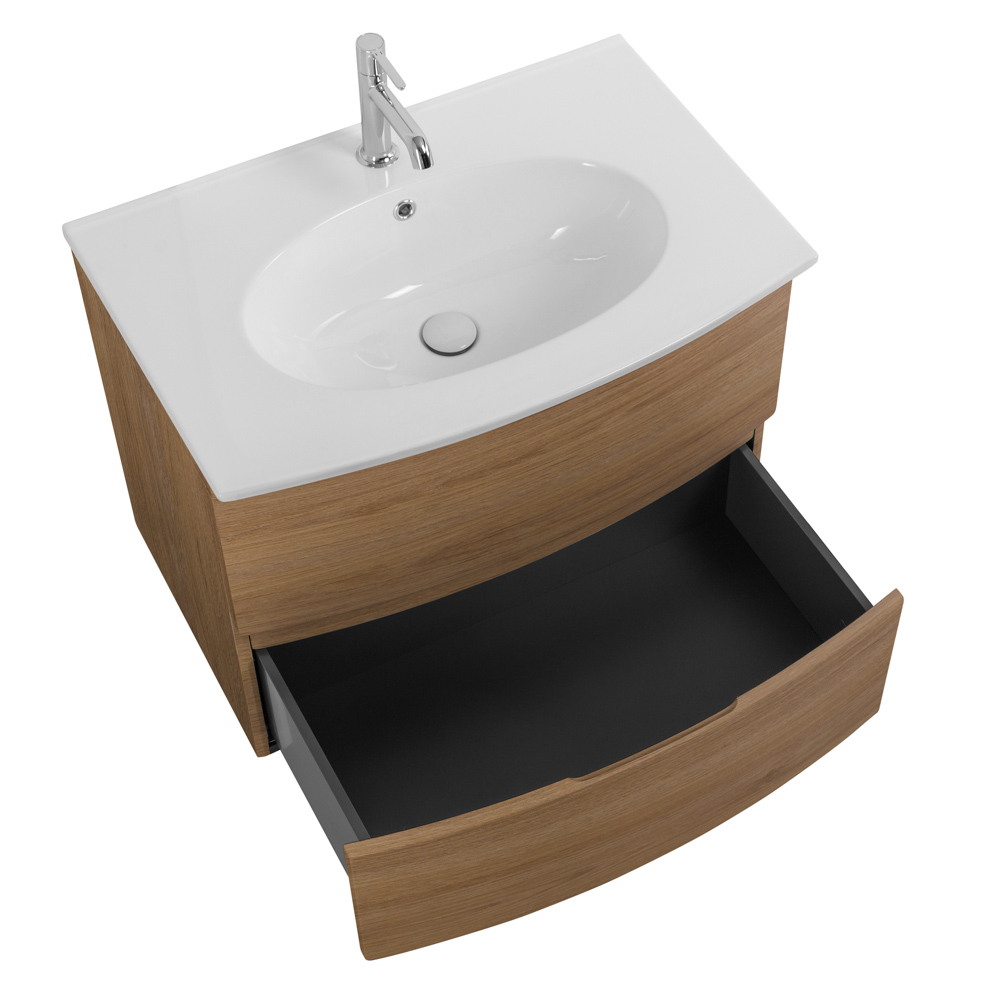 Приобрести cezares тумба подвесная с раковиной elettra 75 см rovere tabacco, дерево 55523