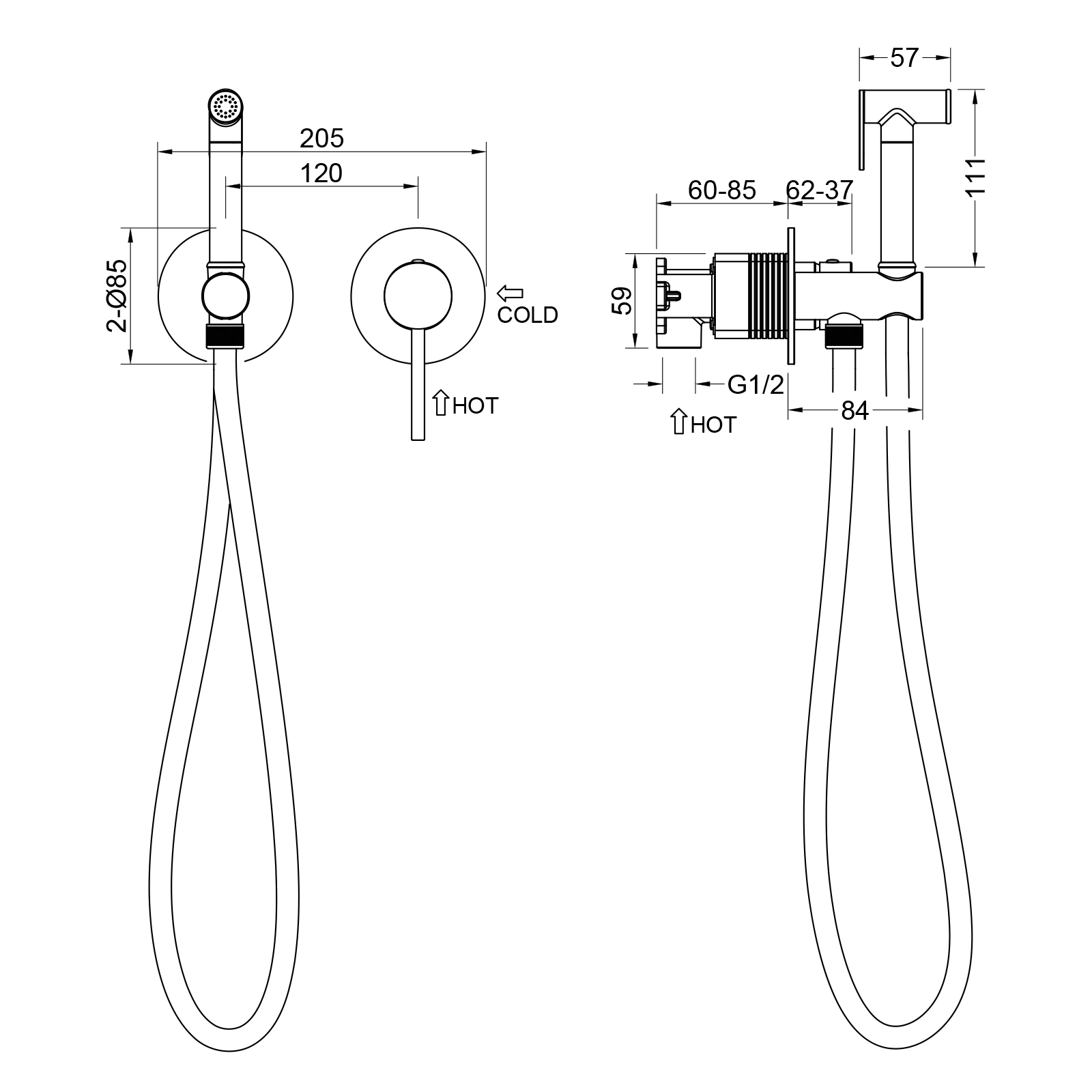 Приобрести смеситель встроенный с гигиеническим душем с защитой от ожогов timo saona 2339/17sm золото матовое