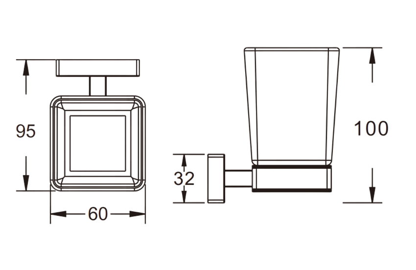 Приобрести стакан для зубных щеток vieir v5005c чёрный