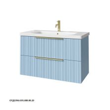 Caprigo Тумба с раковиной RAIN 90 см, голубая, эмаль