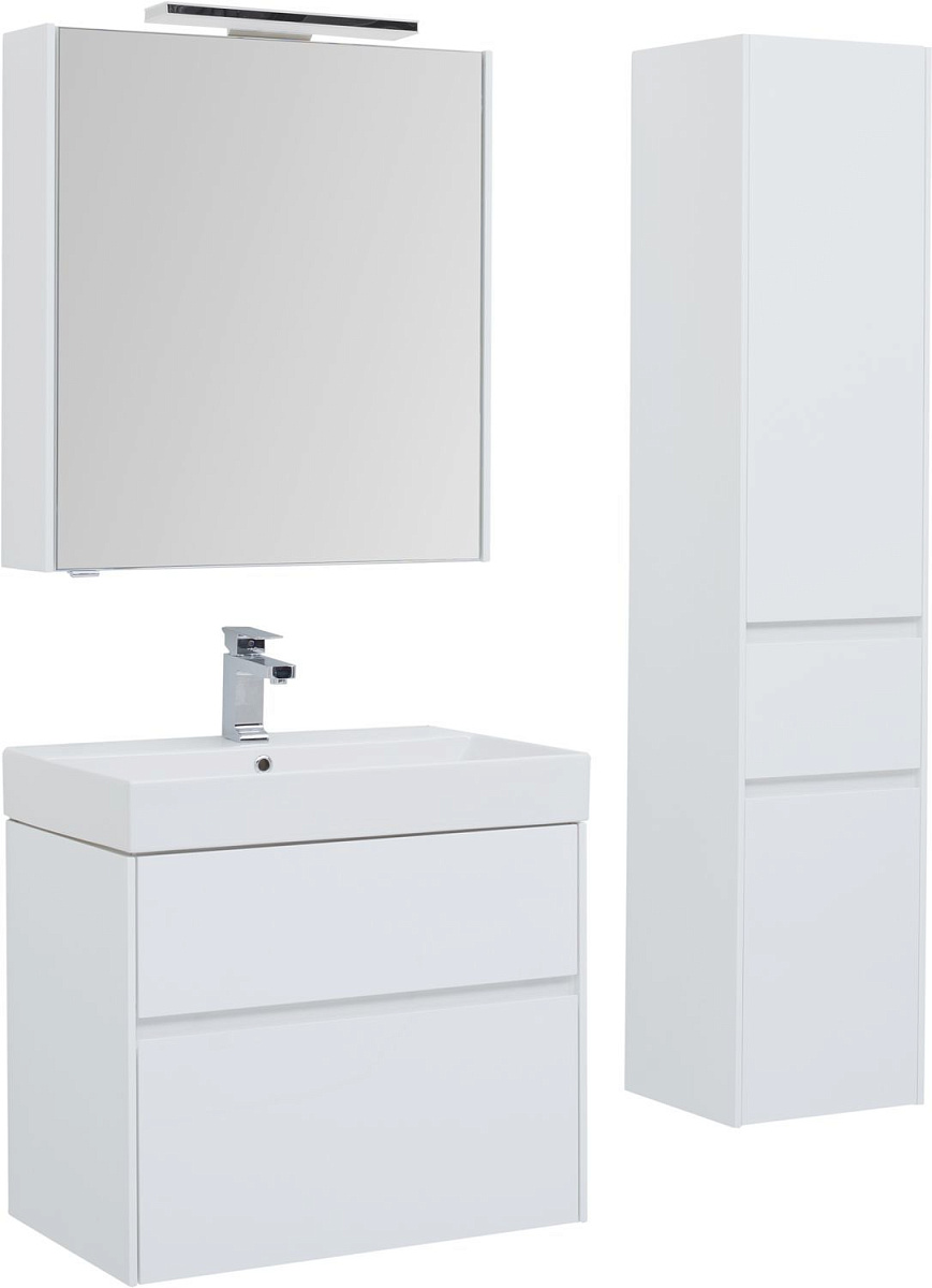 Приобрести aquanet тумба с раковиной бруклин 70 см, белая 00212597