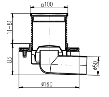 Приобрести душевой трап azario d50 (боковой слив) с решеткой sun 10х10см