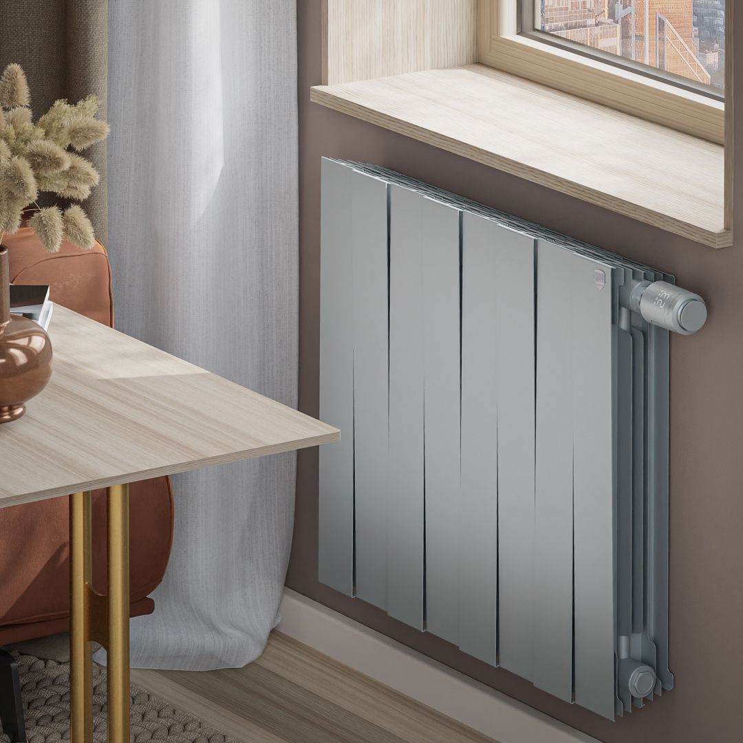 Приобрести royal thermo радиатор биметаллический pianoforte 500 /silver satin ( серебристый ) vdr80 - 8 секц.