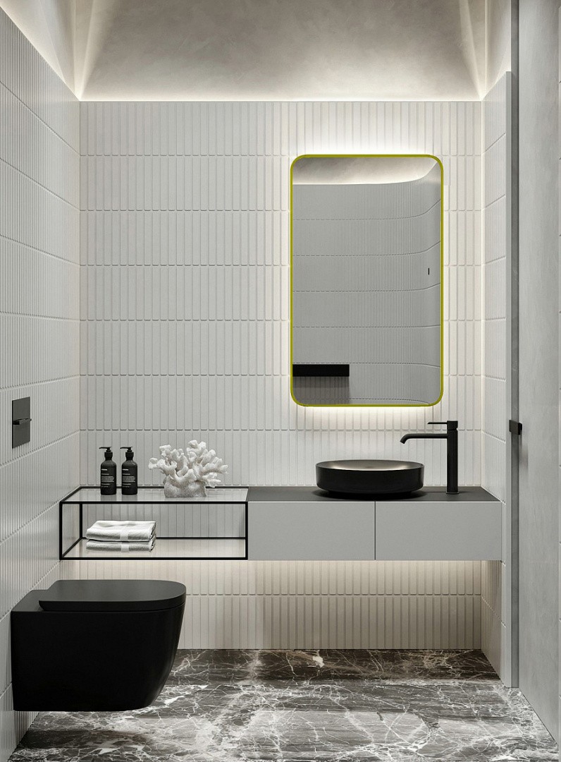 Приобрести azario зеркало incanto 600*1000 бесконтактный сенсор, золотой декор, гор/верт