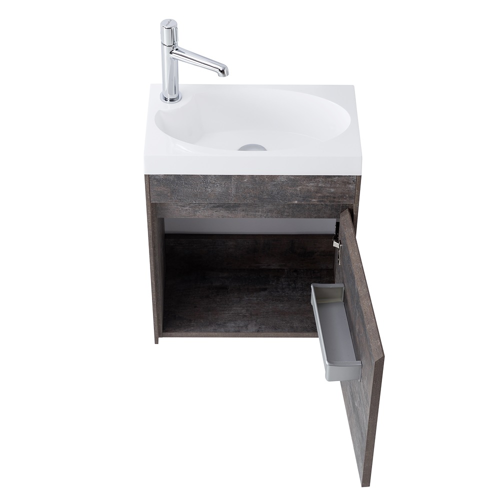 Приобрести belbagno тумба с раковиной pietra mini 46 см, подвесная с дверью 46-r stone, белая раковина