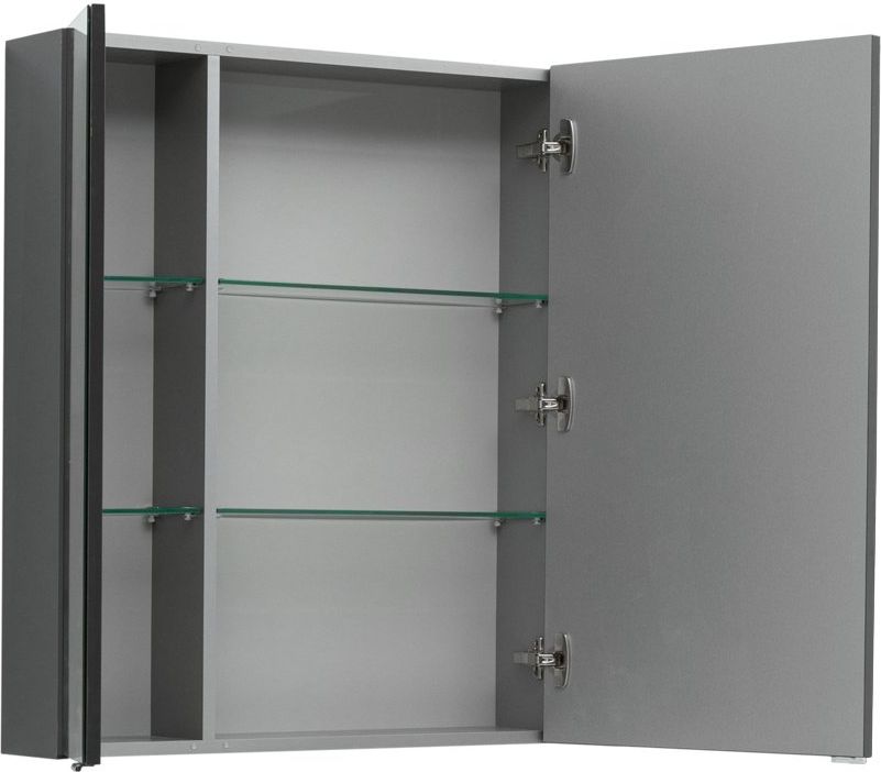 Приобрести aquanet зеркальный шкаф алвита 80 см, серый антрацит