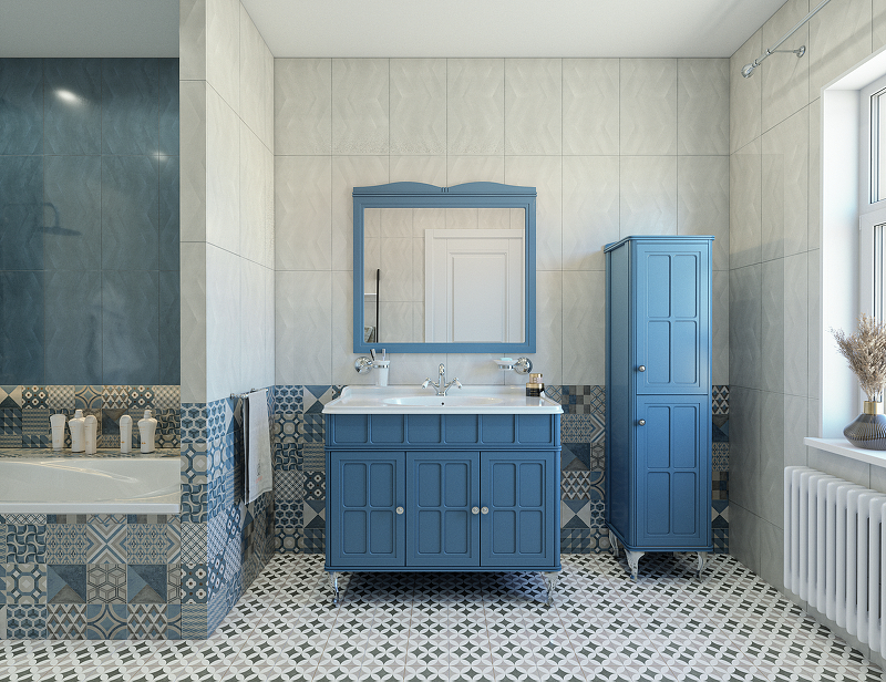 Приобрести caprigo зеркало borgo 100 см, темно синее 33432-b136