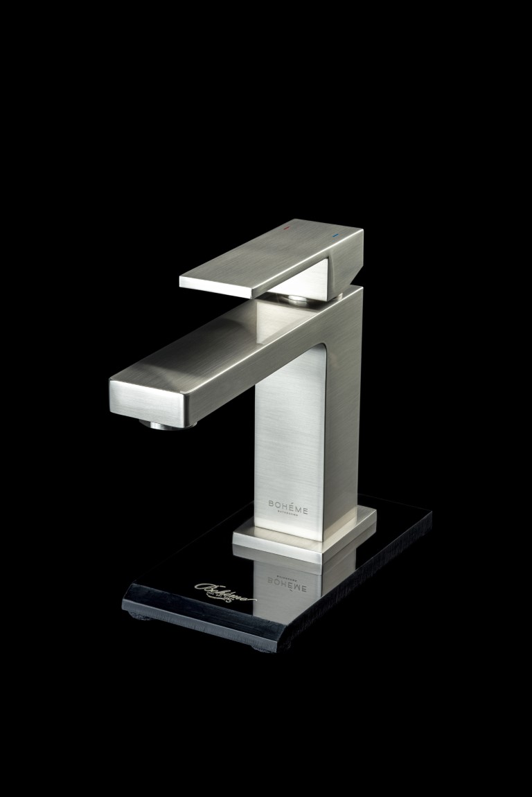 Приобрести boheme cмеситель для раковины qubic brushed nickel 471-nb