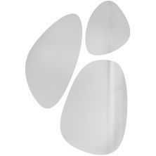 Jorno Зеркало Stone 80 см, с подсветкой, компл. 3-шт, белое