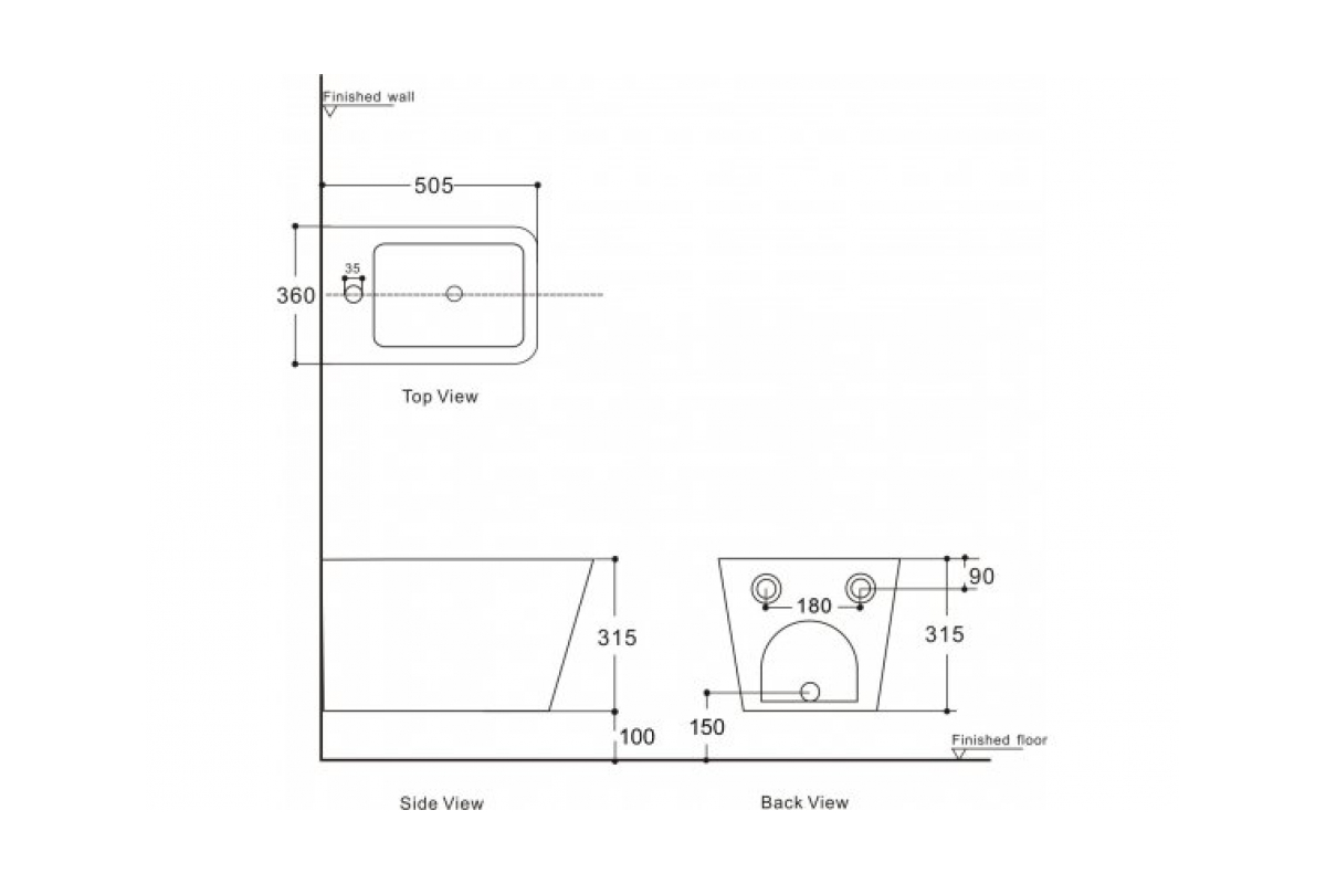 Приобрести aquanet биде подвесное tavr 2.0 b2 lx-1067