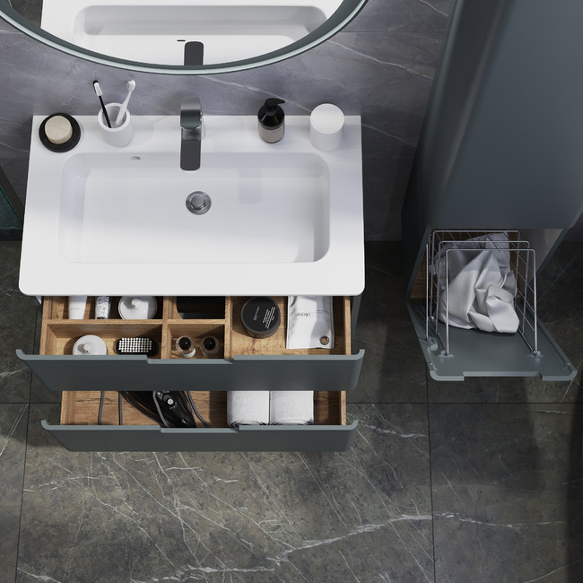 Приобрести briz пенал подвесной prato grey 35 см, серый, матовый, пбк-35