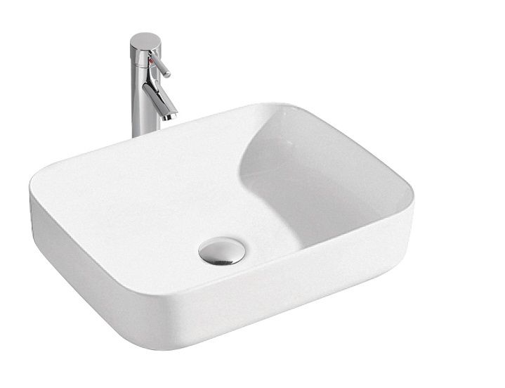 Приобрести sintesi раковина накладная 500х390 мм, белая, без отверстия под смеситель lvb-app-409