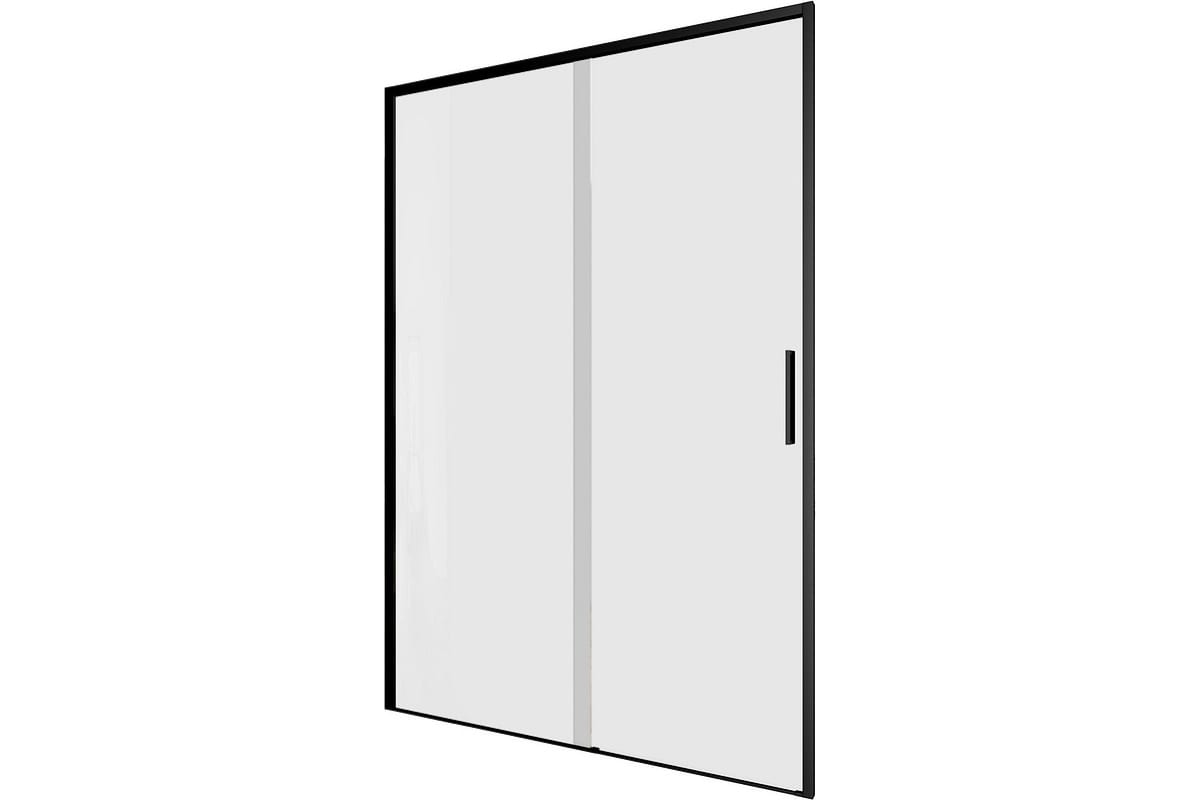 Приобрести aquanet душевая дверь pleasure evo 130 ae65-n130-bt профиль черный, прозрачное стекло