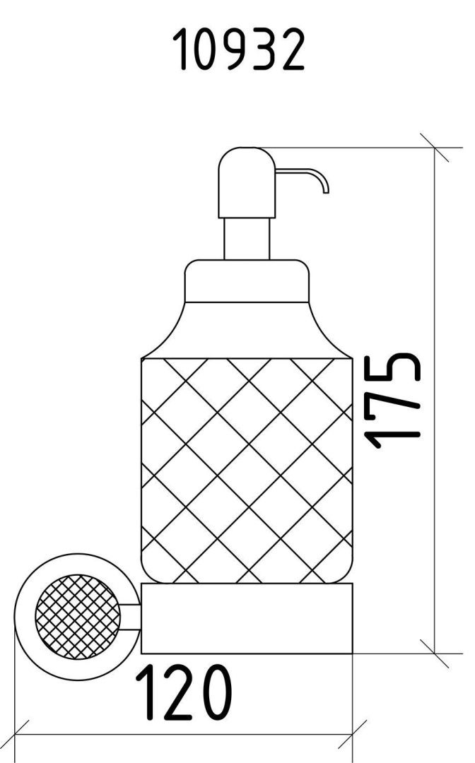 Приобрести boheme дозатор жидкого мыла royale cristal, хром\черный 10932-cr-b
