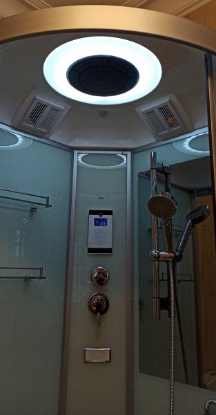 Приобрести frank душевая кабина f606 с паром, полукруглая