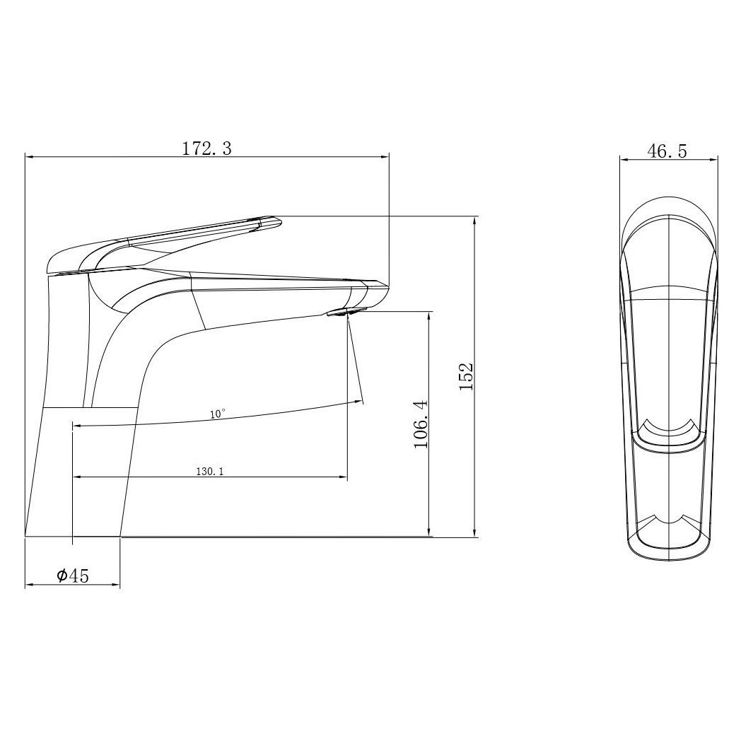 Приобрести смеситель для раковины wonzon & woghand elbe, темный графит (ww-a41222-bgg)