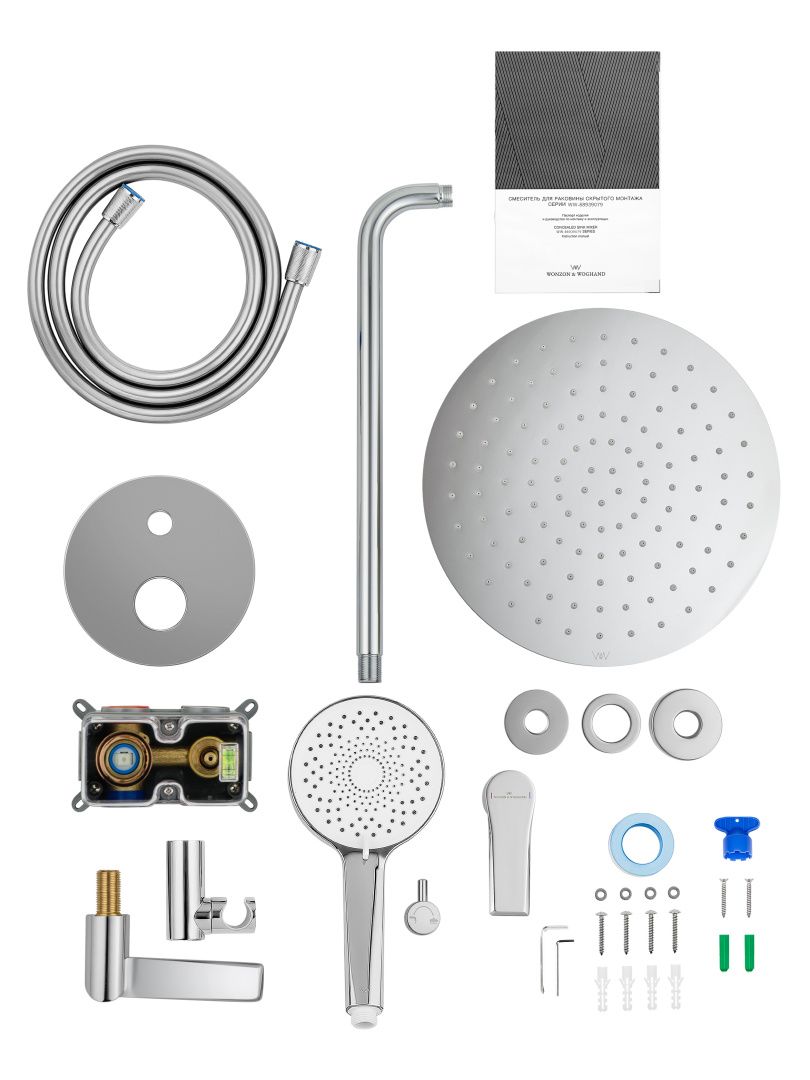 Приобрести душевая система встраиваемая wonzon & woghand brilliant, хром (ww-88939079-cr)