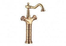 Смеситель для раковины высокий Bronze de Luxe Royal 10219/1, бронза