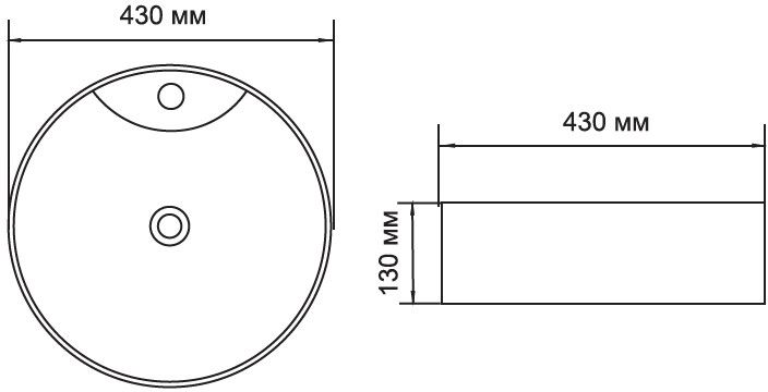 Приобрести aquanet раковина moon-2 43х43 см, белая