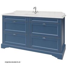 Caprigo Тумба с раковиной GREENWICH 160 см, синяя, эмаль