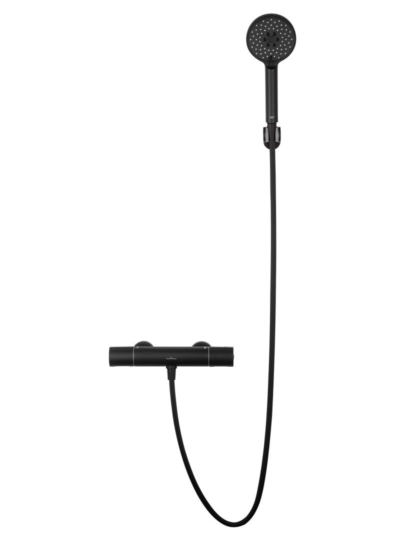 Приобрести смеситель для душа с термостатом wonzon & woghand inn 2, черный матовый (ww-a2006-a-mb)