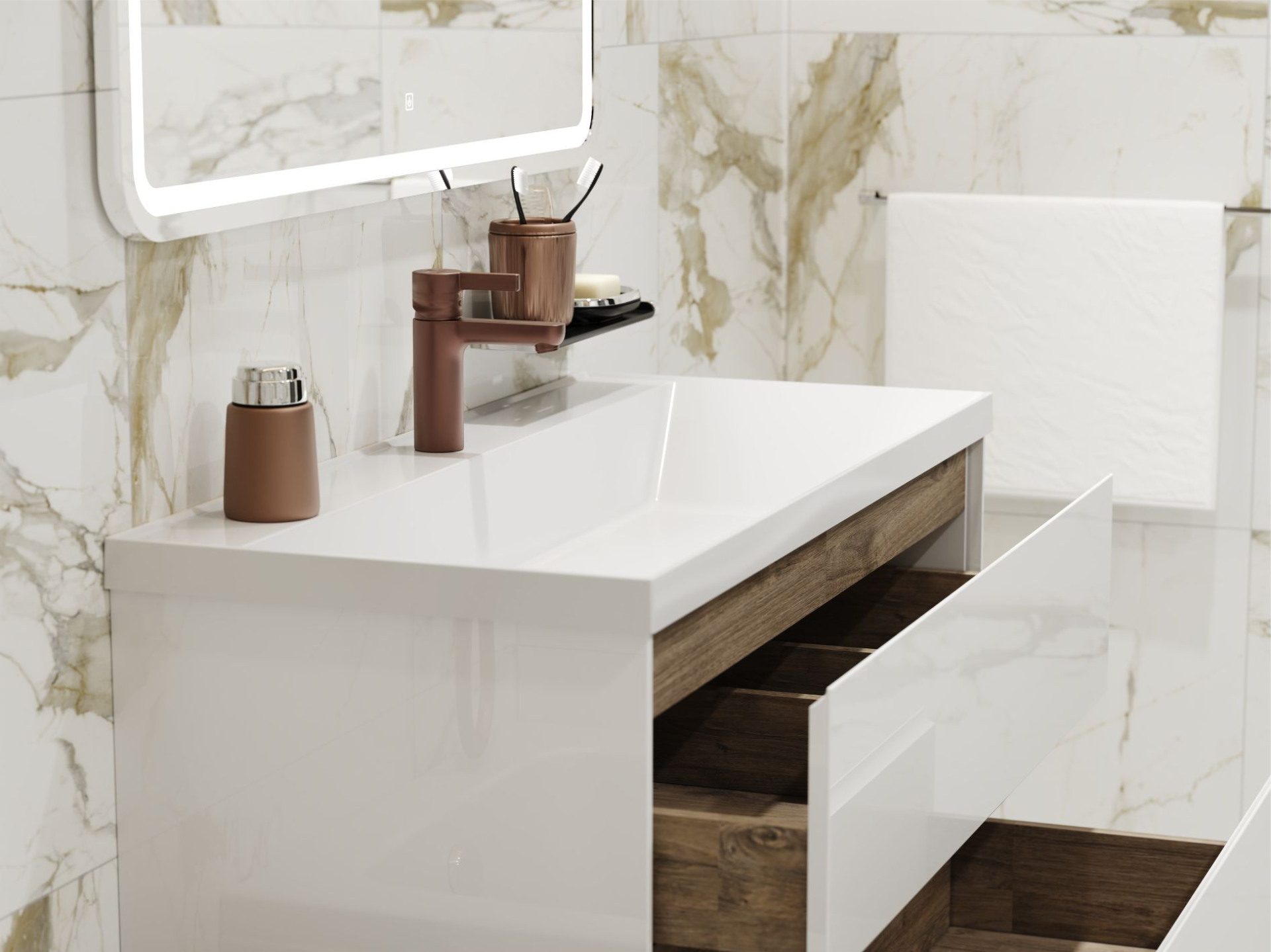 Приобрести sole тумба подвесная grand 60 см с раковиной style 60 ут000091785