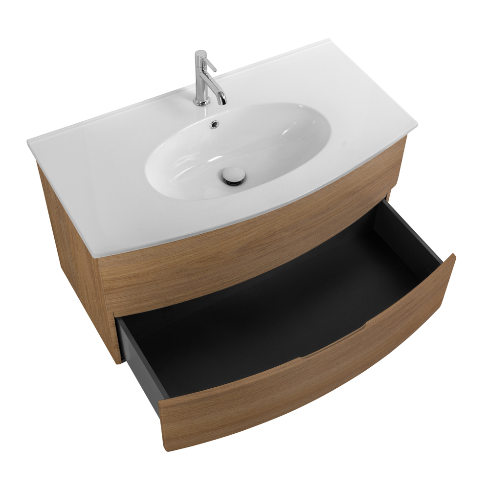 Приобрести cezares тумба подвесная с раковиной elettra 100 см rovere tabacco, дерево 55527