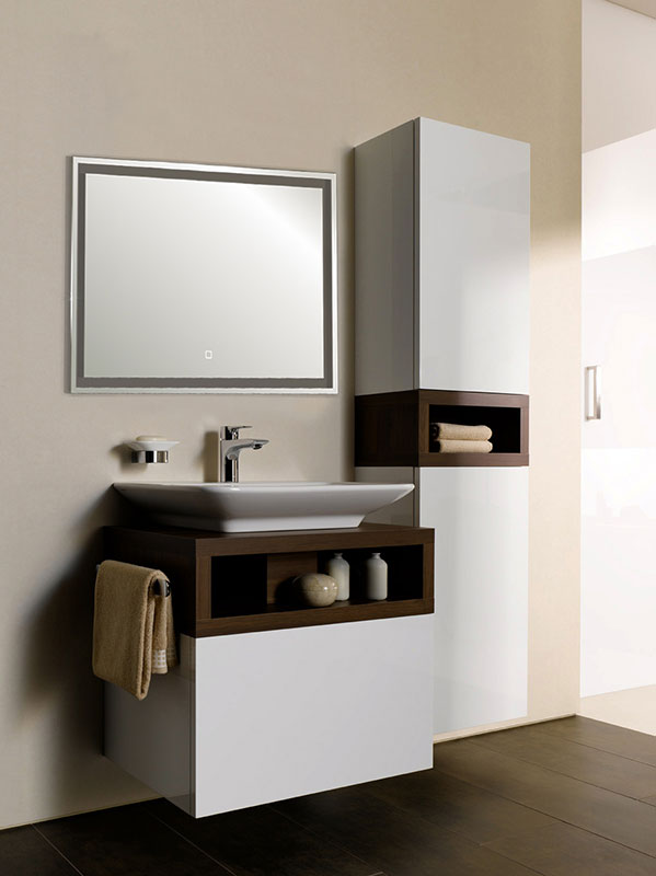 Приобрести azario зеркало кристалл 80х60 см, белый, с подсветкой, сенсорный выключатель, диммер, фр-1542