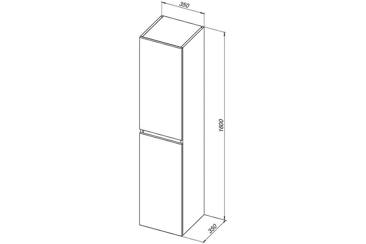 Приобрести aquanet пенал вега 35 см, белый глянец