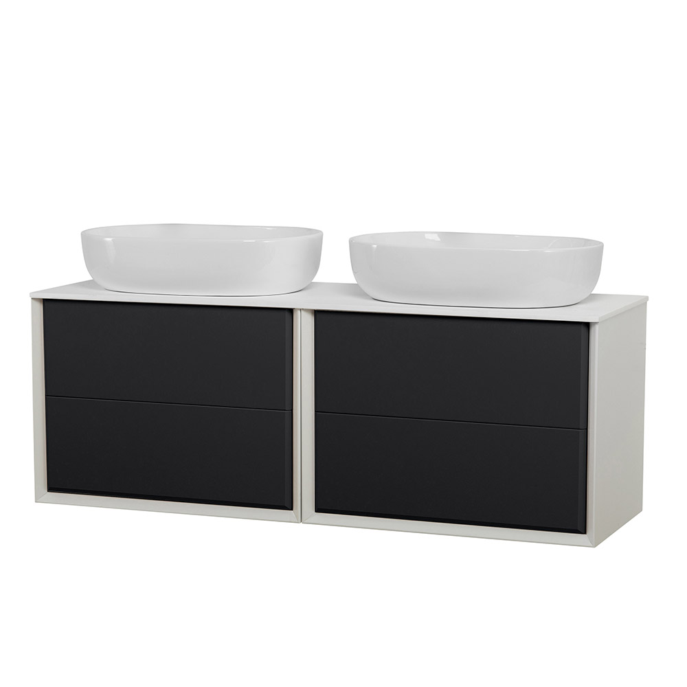 Приобрести cezares тумба со столешницей подвесная bellagio 140 см grafite, графит 54716