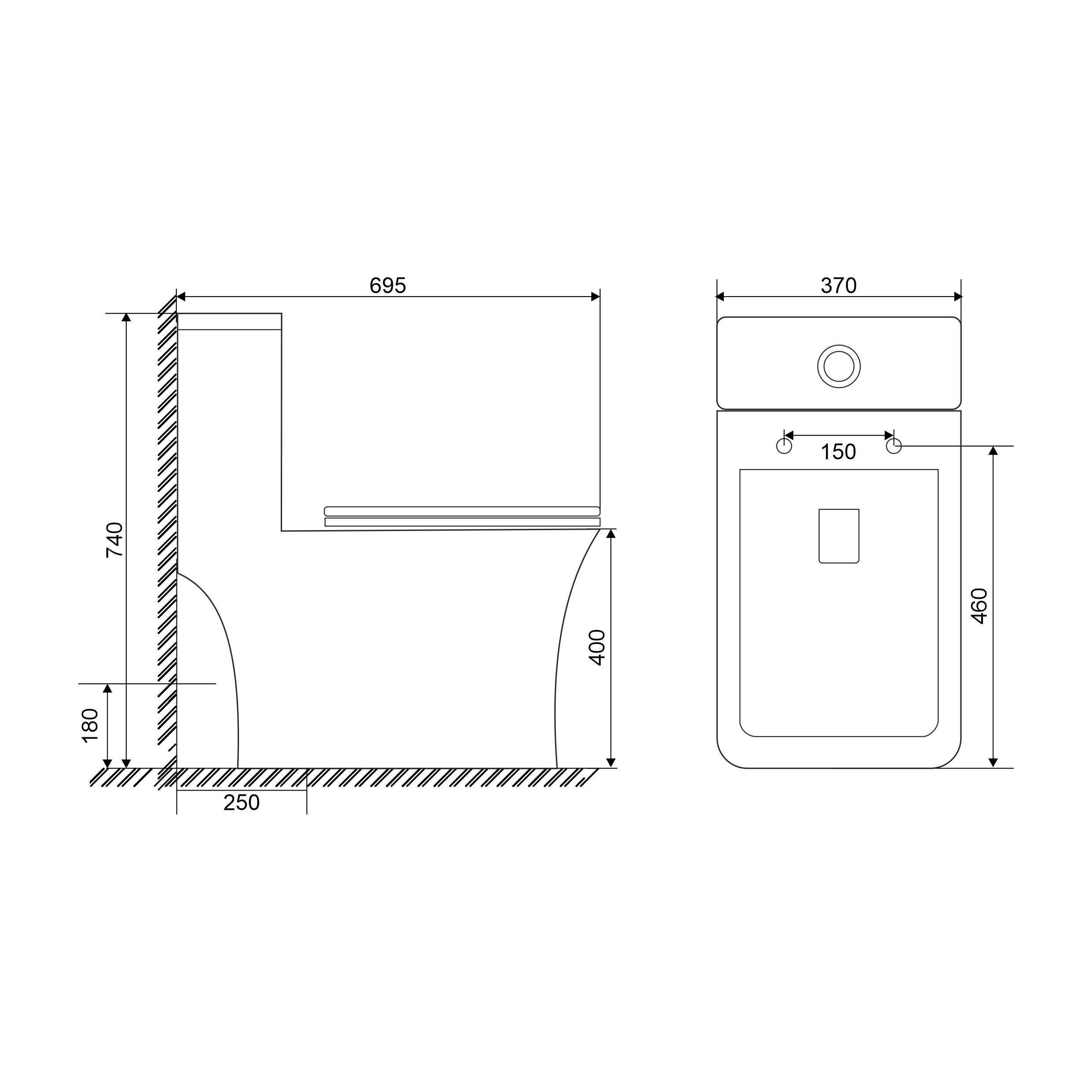 Приобрести sole унитаз моноблок orax, безободковый с сиденьем дюропласт, микролифт ут000082406